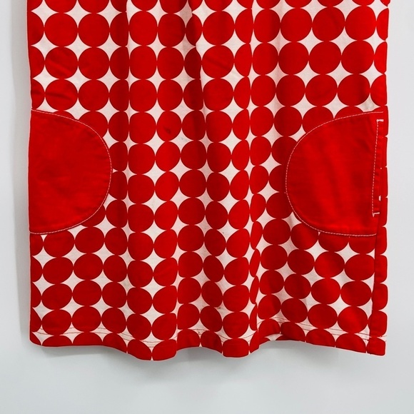 HANNA ANDERSSON Girls Red Polka Dot Pocket Shift Dress Size 8 - Picture 4 of 7